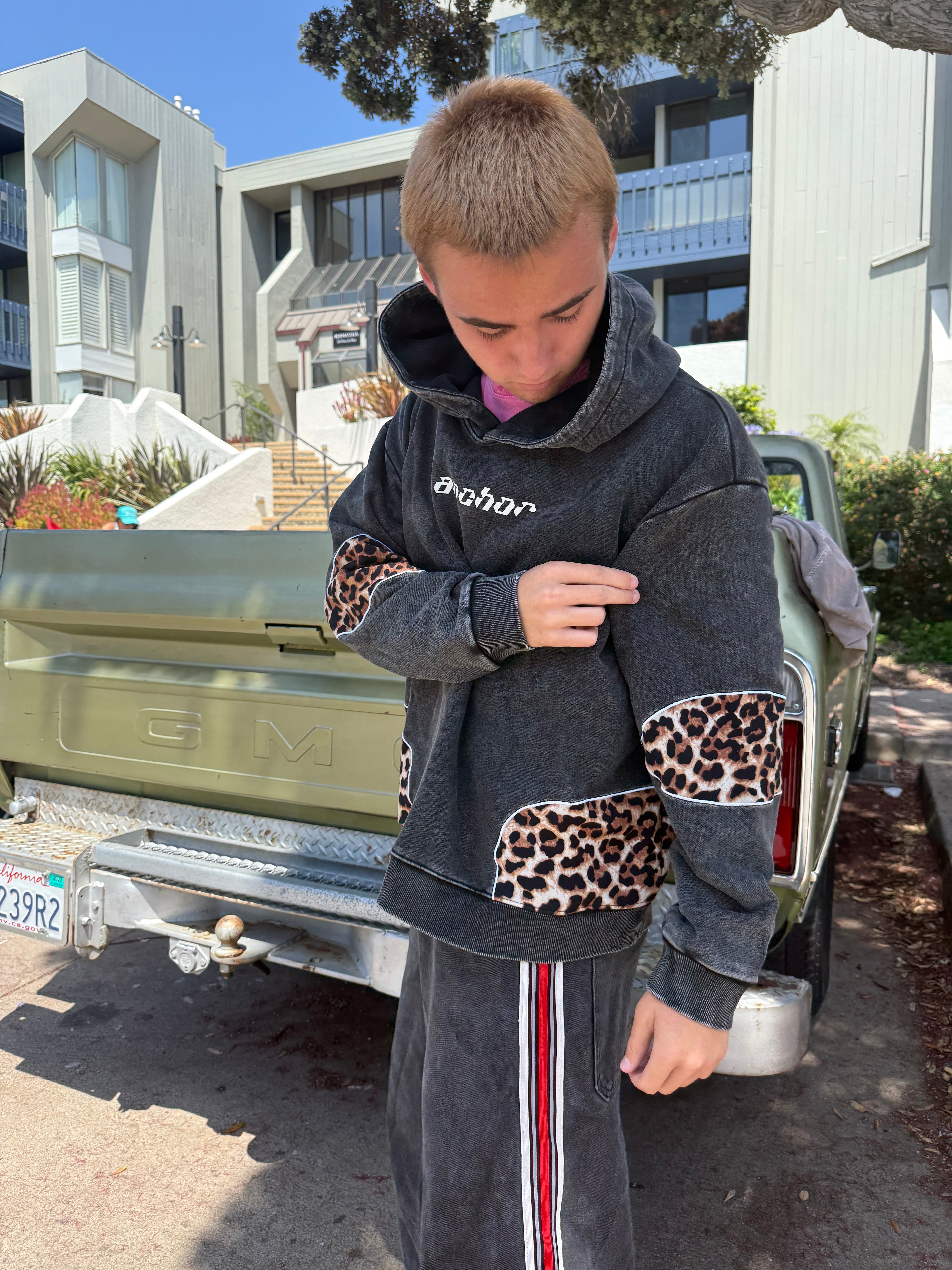 Leopard print hoodie